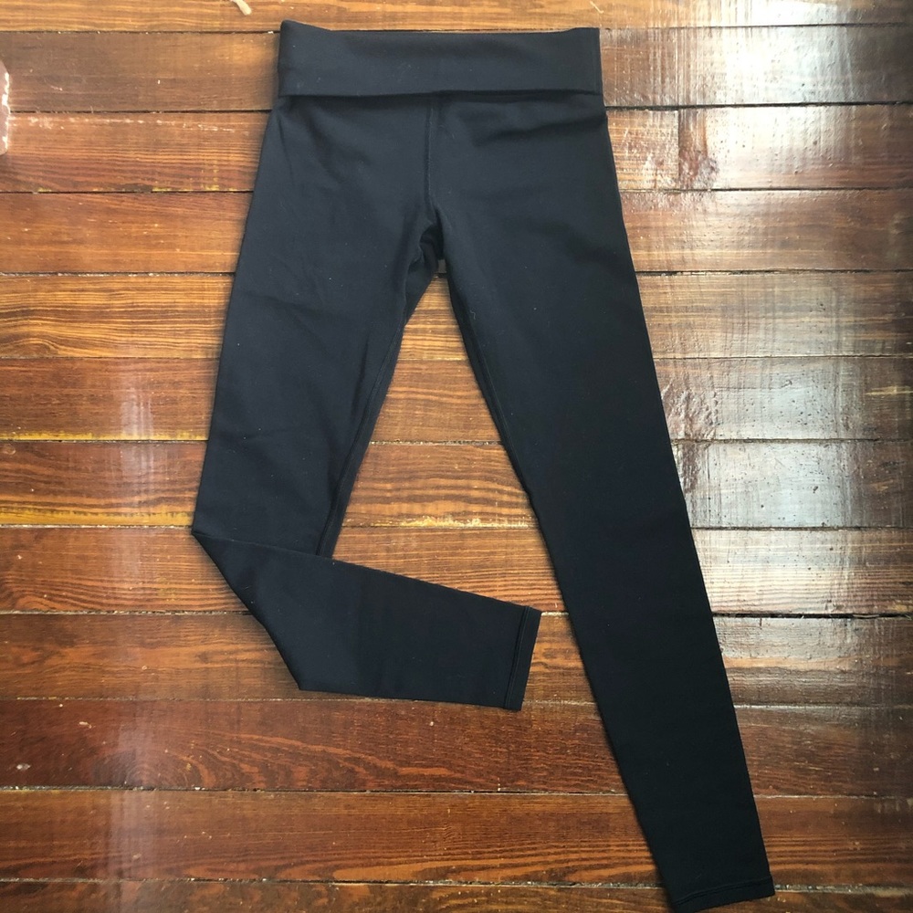 Ivivva Black Full Length Fold-Over Legging